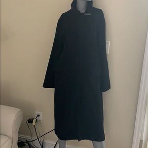 GENNY WAY ITALY BLCK FULL LENGTH COAT